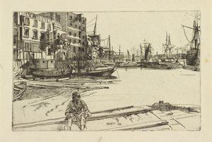 Eagle Wharf Tyzac Whiteley and Co., 1859 da James Abbott McNeill Whistler