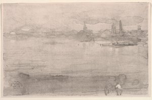 Mattina presto: Il Tamigi a Battersea, Londra, 1878 da James Abbott McNeill Whistler