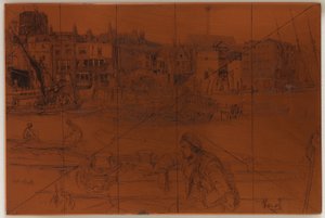 Lastra per incisione: Black Lion Wharf da James Abbott McNeill Whistler
