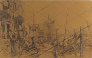 Lastra per incisione: Limehouse, 1859 da James Abbott McNeill Whistler