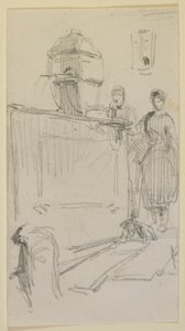 Figure vicino a una fontana, 1858 da James Abbott McNeill Whistler