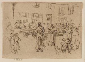 Donne del pesce, Ostenda, 1887 da James Abbott McNeill Whistler