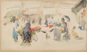 Mercato dei fiori: Dieppe, 1885 da James Abbott McNeill Whistler