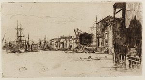 Free Trade Wharf, 1877 da James Abbott McNeill Whistler