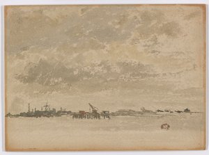 Grigio e Argento–Purfleet, 1881-1883 da James Abbott McNeill Whistler