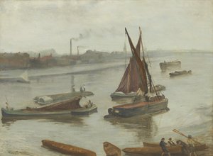 Grigio e argento: Vecchio Battersea Reach da James Abbott McNeill Whistler