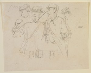 Gruppo di quattro uomini da James Abbott McNeill Whistler