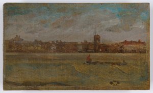 Armonia in marrone e oro: Chiesa di Old Chelsea da James Abbott McNeill Whistler