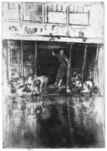 Casa sul canale ad Amsterdam da James Abbott McNeill Whistler