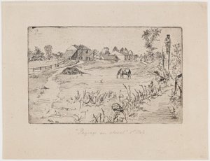 Paesaggio con cavalli, 1859 da James Abbott McNeill Whistler