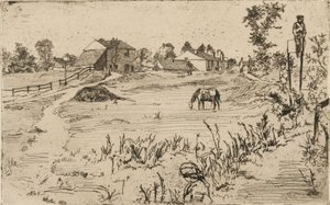 Paesaggio con cavalli, 1859 da James Abbott McNeill Whistler