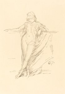 Piccola figura drappeggiata, inclinata, 1893 da James Abbott McNeill Whistler