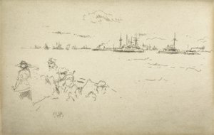 Monitori, da una serie di dodici incisioni intitolata La Rivista Navale, 1887 da James Abbott McNeill Whistler