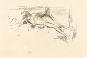 Modello nudo, reclinato, 1893 da James Abbott McNeill Whistler