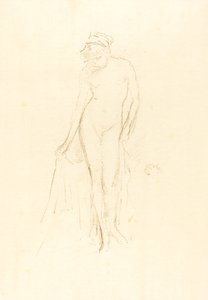 Modello nudo, in piedi