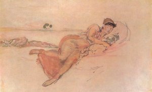 Rosa e rosa, Il sonno delle madri, c1895, 1904 da James Abbott McNeill Whistler