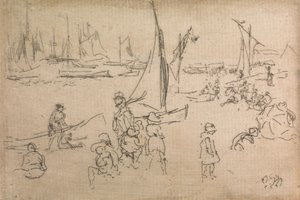 Bambini di Portsmouth, da una serie di dodici incisioni intitolate La Rivista Navale da James Abbott McNeill Whistler