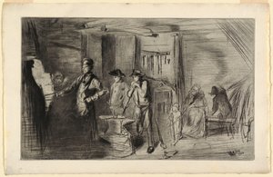 Stampa, La fucina, dalla serie Incisioni sul Tamigi e altri soggetti, 1861 da James Abbott McNeill Whistler