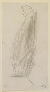 Schizzo di profilo di una vecchia in piedi, 1858 da James Abbott McNeill Whistler