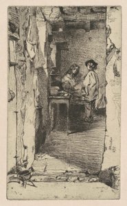 Raccoglitori di stracci, Quartier Mouffetard, Parigi, 1858 da James Abbott McNeill Whistler