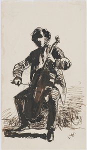 Sir Seymour Haden che Suona il Violoncello