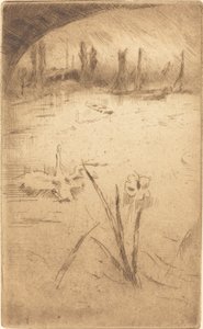 Cigno e iris, pubblicato 1883 da James Abbott McNeill Whistler