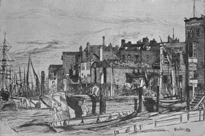 Polizia del Tamigi precedentemente chiamata Wapping Wharf, 1859, 1903 da James Abbott McNeill Whistler