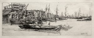 Magazzino del Tamigi, 1871 da James Abbott McNeill Whistler
