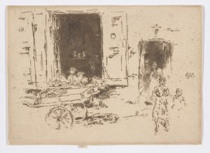 Il Barrow - Quartiere dei Marolles, Bruxelles da James Abbott McNeill Whistler