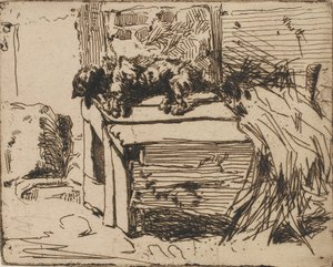 Il cane sulla cuccia da James Abbott McNeill Whistler