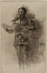 Il Suonatore di Chitarra M.W. Ridley, 1875 da James Abbott McNeill Whistler