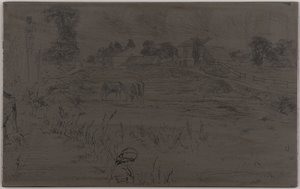 Il paesaggio con il cavallo da James Abbott McNeill Whistler