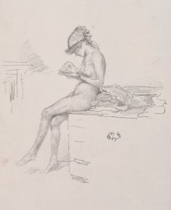 La piccola modella nuda che legge