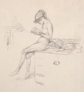 La piccola modella nuda che legge