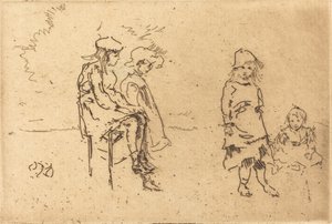 I bambini Menpes, c. 1884-1886 da James Abbott McNeill Whistler