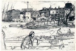 Il Pool di Londra, 1859, 1904 da James Abbott McNeill Whistler