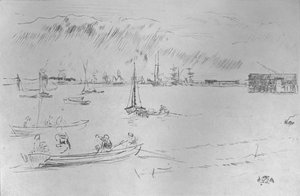 Il Tamigi verso Erith da James Abbott McNeill Whistler
