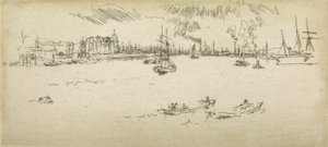 Tilbury, da una serie di dodici incisioni intitolata La Rivista Navale, 1887 da James Abbott McNeill Whistler