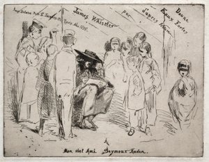 Dodici incisioni dalla natura: pagina del titolo - Delauney che disegna, 1858