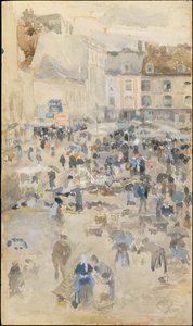 Variazioni in Viola e Grigio, Piazza del Mercato, Dieppe, 1885