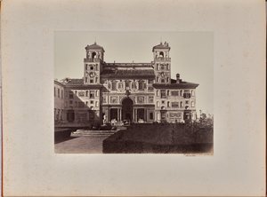 Villa Medici; la facciata rivolta verso il giardino, oggi sede dell