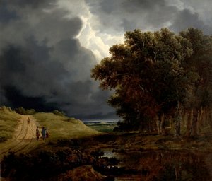 Il margine di una foresta, tempesta in arrivo, 1826 da James Arthur OConnor