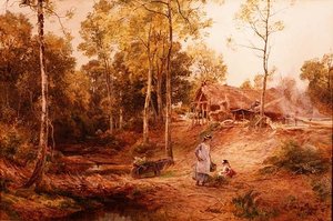 Autunno in un bosco del Gloucestershire da James Aumonier
