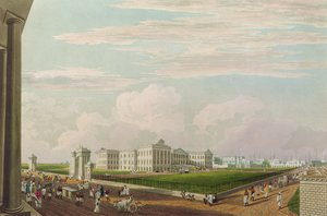 Veduta della Government House, Calcutta, 1826, inciso da Robert Havell il Giovane da James Baillie Fraser