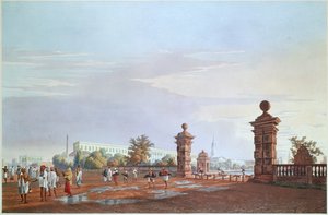 Tank Square da ovest, inciso da Robert Havell, pub. 1824 da James Baillie after Fraser
