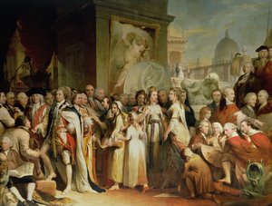 La distribuzione dei premi nella Society of Arts, quinto della serie Il progresso della cultura e della conoscenza umana, c.1777-84 da James Barry