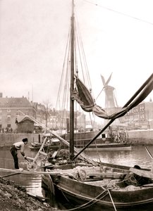Barca sul canale, Rotterdam, 1898 da James Batkin