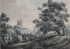 Chiesa di Croydon da Duppas Hill Terrace, 1925 da James Bourne