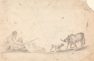 Pastore, cane e mucca