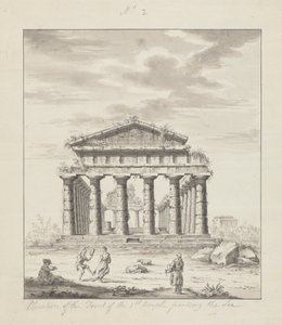 N. 2 Elevazione della facciata del primo tempio di fronte al mare da James Bruce